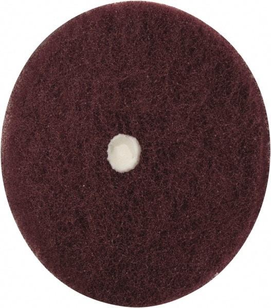 Merit Abrasives - 5" Diam, Medium Mounted Scrubber Buffing Wheel - 1 Ply, Very Fine Grade, 1/4" Shank Diam, 4,000 RPM - Best Tool & Supply