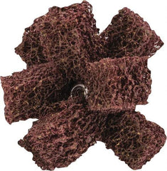 Merit Abrasives - 2" Diam Medium Density Cross Buff - 2 Plys, 8-32 Thread, Medium Grade, 12,000 Max RPM - Best Tool & Supply