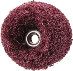 Merit Abrasives - 1" Diam Medium Density Cross Buff - 2 Plys, 8-32 Thread, Very Fine Grade, 25,000 Max RPM - Best Tool & Supply