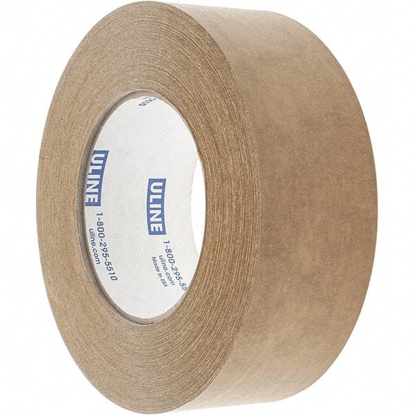 Made in USA - 2" x 60 Yd Tan Rubber Adhesive Sealing Tape - Paper Backing, 7 mil Thick - Best Tool & Supply