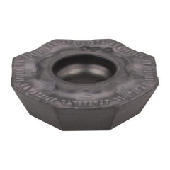 Iscar - OFCT07T3 16 Grade IC908 Carbide Milling Insert - TiAlN Finish, 0.1772" Thick, 18mm Inscribed Circle, 1mm Corner Radius - Best Tool & Supply