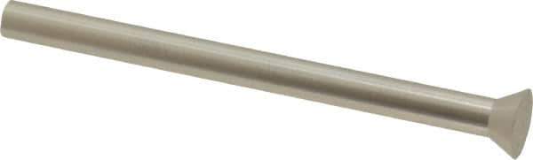 Dayton Lamina - 0.3375" Head Diam, 3/16" Shank Diam, Quill Head, High Speed Steel Solid Mold Die Blank & Punch - 60° Head Angle, 0.1313" Head Height, 2-1/2" OAL, Blank Punch, KWX Series - Best Tool & Supply