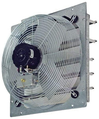 TPI - 18" Blade, Direct Drive, 1/8 hp, 2,300, 2,100 & 1,850 CFM, Totally Enclosed Exhaust Fan - 21-1/8" Opening Height x 21-1/8" Opening Width, 120 Volt, 3 Speed, Single Phase - Best Tool & Supply