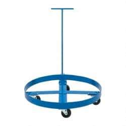 PRO-SOURCE - 1,000 Lb Load Capacity, 55 Gal Drum Dolly - 4" High, 4 Wheels - Best Tool & Supply