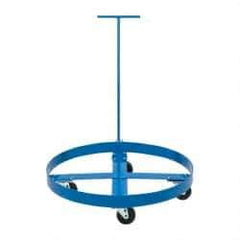 PRO-SOURCE - 1,000 Lb Load Capacity, 55 Gal Drum Dolly - 4" High, 4 Wheels - Best Tool & Supply