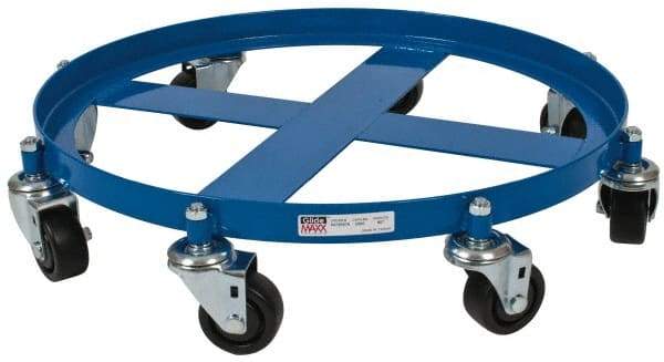 PRO-SOURCE - 2,000 Lb Load Capacity, 55 Gal Drum Dolly - 4" High, 8 Wheels - Best Tool & Supply