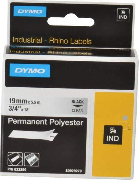 Dymo - 216" Long, Clear Permanent Polyester Tape Permanent Polyester Tape - For RHINO 5000, 5200, 6000, 6500 - Best Tool & Supply