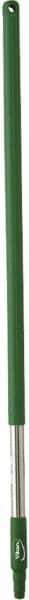 Vikan - 39-1/2 x 1-1/4" Stainless Steel Squeegee Handle - European Threaded Connection, Green - Best Tool & Supply