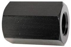 TE-CO - M24x3.00 Metric Coarse, 64mm OAL Steel Standard Coupling Nut - Black Oxide Coated, 38mm Width Across Flats - Best Tool & Supply