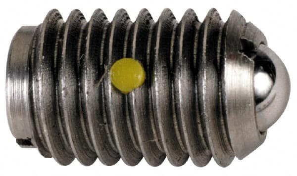 TE-CO - 8-32, 0.093" Ball Diam, 11/32" Body Length, 0.025" Max Ball Reach, Threaded Ball Plunger - Best Tool & Supply