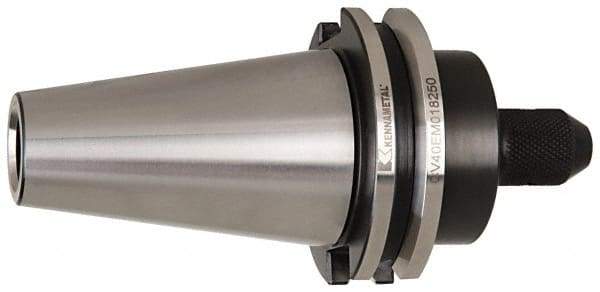 Made in USA - CAT50 Taper Shank 9/16" Hole End Mill Holder/Adapter - 1-9/16" Nose Diam, 4" Projection - Exact Industrial Supply