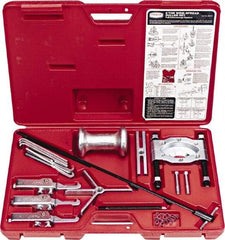 Proto - 18 Piece, 8" Spread, Wide Puller Set - 3 Jaws, 7" Reach - Best Tool & Supply