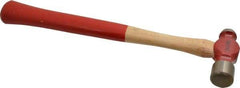 Proto - 1/2 Lb Head Ball Pein Hammer - Wood Handle with Red Laquer Grip, 12" OAL - Best Tool & Supply