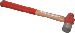 Proto - 1 Lb Head Ball Pein Hammer - Wood Handle with Red Laquer Grip, 14-1/2" OAL - Best Tool & Supply