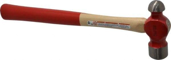 Proto - 1-1/2 Lb Head Ball Pein Hammer - Wood Handle with Red Laquer Grip, 15" OAL - Best Tool & Supply