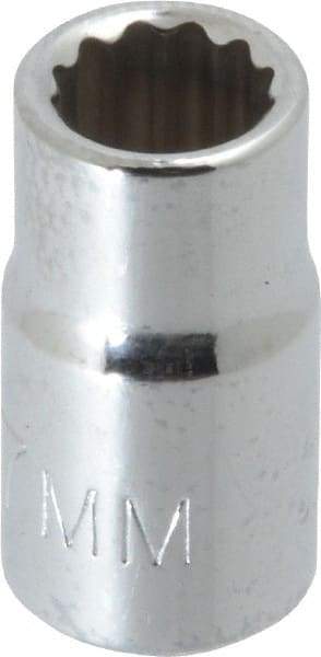 Proto - 1/4" Drive, Standard Hand Socket - 12 Points, 7/8" OAL, Chrome Finish - Best Tool & Supply