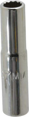 Proto - 1/4" Drive, Deep Hand Socket - 12 Points, 1-15/16" OAL, Chrome Finish - Best Tool & Supply