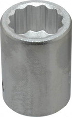 Proto - 1", 3/4" Drive, Standard Hand Socket - 12 Points, 2" OAL, Chrome Finish - Best Tool & Supply