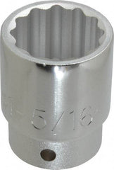 Proto - 1-5/16", 3/4" Drive, Standard Hand Socket - 12 Points, 2-9/32" OAL, Chrome Finish - Best Tool & Supply