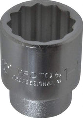 Proto - 1-9/16", 3/4" Drive, Standard Hand Socket - 12 Points, 2-5/8" OAL, Chrome Finish - Best Tool & Supply