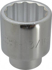 Proto - 1-13/16", 3/4" Drive, Standard Hand Socket - 12 Points, 2-29/32" OAL, Chrome Finish - Best Tool & Supply