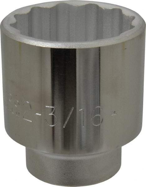 Proto - 2-3/16", 3/4" Drive, Standard Hand Socket - 12 Points, 3-9/32" OAL, Chrome Finish - Best Tool & Supply