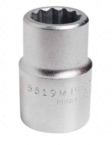 Proto - 3/4" Drive, Standard Hand Socket - 12 Points, 2-7/32" OAL, Chrome Finish - Best Tool & Supply