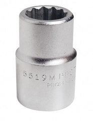 Proto - 3/4" Drive, Standard Hand Socket - 12 Points, 3-13/32" OAL, Chrome Finish - Best Tool & Supply