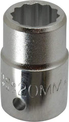 Proto - 3/4" Drive, Standard Hand Socket - 12 Points, 2" OAL, Chrome Finish - Best Tool & Supply