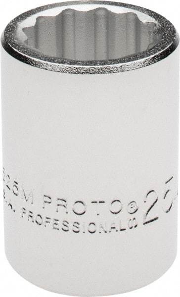 Proto - 3/4" Drive, Standard Hand Socket - 12 Points, 2" OAL, Chrome Finish - Best Tool & Supply