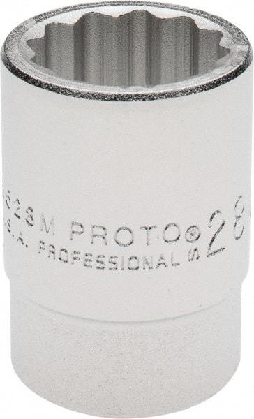 Proto - 3/4" Drive, Standard Hand Socket - 12 Points, 2-7/32" OAL, Satin Finish - Best Tool & Supply