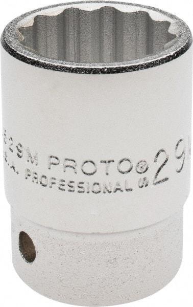 Proto - 3/4" Drive, Standard Hand Socket - 12 Points, 2-7/32" OAL, Chrome Finish - Best Tool & Supply