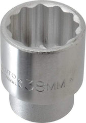 Proto - 3/4" Drive, Standard Hand Socket - 12 Points, 2-13/32" OAL, Chrome Finish - Best Tool & Supply