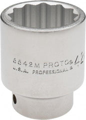 Proto - 3/4" Drive, Standard Hand Socket - 12 Points, 2-11/16" OAL, Chrome Finish - Best Tool & Supply