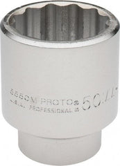 Proto - 3/4" Drive, Standard Hand Socket - 12 Points, 3-5/32" OAL, Chrome Finish - Best Tool & Supply