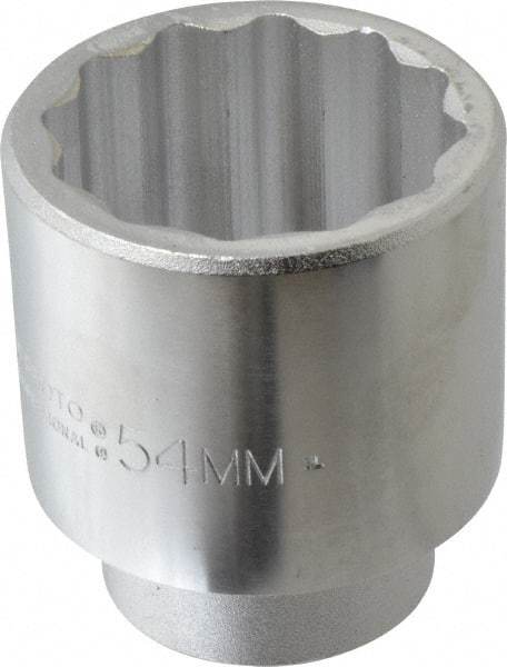 Proto - 3/4" Drive, Standard Hand Socket - 12 Points, 3-9/32" OAL, Chrome Finish - Best Tool & Supply