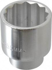 Proto - 2-1/16", 3/4" Drive, Standard Hand Socket - 12 Points, 3-5/32" OAL, Chrome Finish - Best Tool & Supply