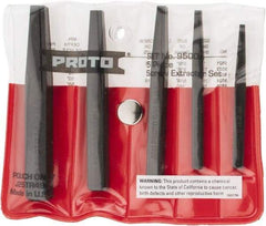 Proto - 5 Piece Screw Extractor Set - Screw Range 3/16 to 3/4" - Best Tool & Supply