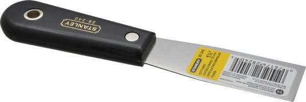 Stanley - 1-1/4" Wide Steel Putty Knife - Flexible, Nylon Handle, 7-1/2" OAL - Best Tool & Supply