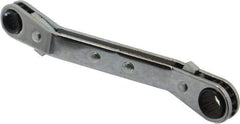 Proto - 1/4" x 5/16" 12 Point Reversible Ratcheting Offset Box Wrench - Double End, 4-1/8" OAL, Steel, 25° Offset - Best Tool & Supply