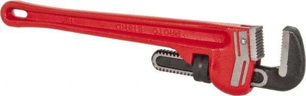 Proto - 18" Steel Straight Pipe Wrench - 2-1/2" Pipe Capacity - Best Tool & Supply