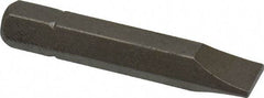 Irwin - 9/32" x 0.05" Blade, 1/4" Drive Slotted Screwdriver Bit - 1-1/2" OAL, Power Bit - Best Tool & Supply