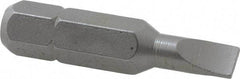 Irwin - 7/32" x 0.04" Blade, 5/16" Drive Slotted Screwdriver Bit - 1-1/2" OAL, Power Bit - Best Tool & Supply