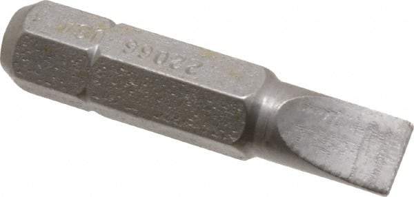 Irwin - 9/32" x 0.046" Blade, 5/16" Drive Slotted Screwdriver Bit - 1-1/2" OAL, Power Bit - Best Tool & Supply