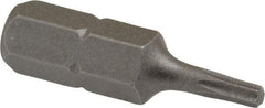 Irwin - 1/4" Drive T8 Torx Screwdriver Bit - 1" OAL, Insert Bit - Best Tool & Supply