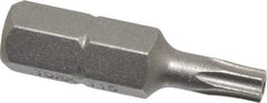 Irwin - 1/4" Drive T15 Torx Screwdriver Bit - 1" OAL, Tamper Resistant Bit - Best Tool & Supply