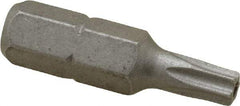 Irwin - 1/4" Drive T20 Torx Screwdriver Bit - 1" OAL, Tamper Resistant Bit - Best Tool & Supply