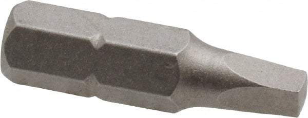 Irwin - 1/4" Drive, #2 Square Recess Screwdriver Bit - 1" OAL - Best Tool & Supply