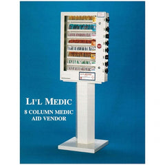 Medique - Medical Vending Machines & Dispensers; Height (Inch): 32 ; Width (Inch): 23 ; Depth (Inch): 7 ; Number of Shelves: 8 ; Door Type: Hinged Door ; Shelf Type: Fixed - Best Tool & Supply