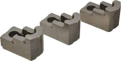 Atlas Workholding - 8" Max Chuck Diam Compatibility, Hard Steel 1.5mm x 60° Serrated Hard Lathe Top Jaws - 1.57" Wide x 2.95" Long x 1.96" High - Best Tool & Supply